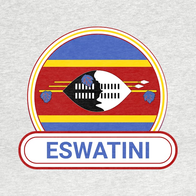 Eswatini Country Badge - Eswatini Flag by Yesteeyear